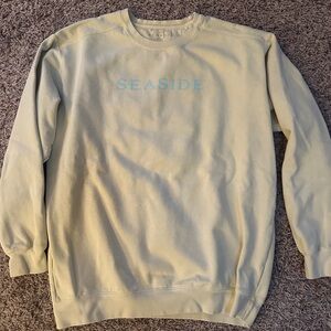 The Seaside Style butter yellow crew neck Sweatshirt sz L